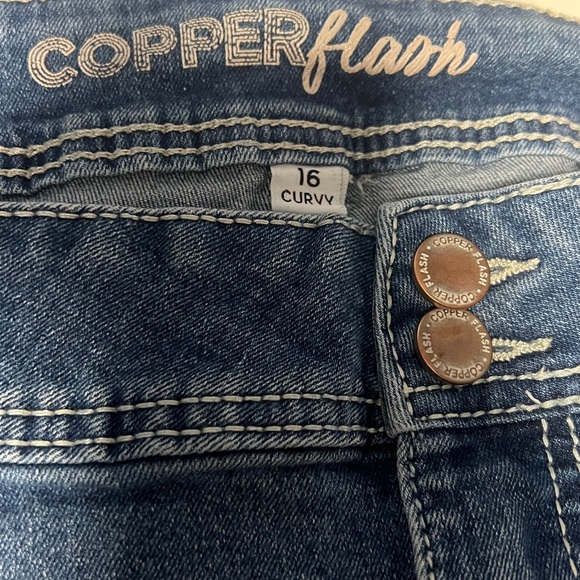 Women's Blue Boot Cut Jeans - Picture 3 of 5